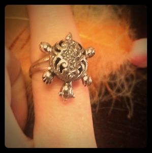 Size 6 Turtle Movable Ring 9.25 Sterling Silver